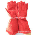 Red Cow Split Welding Gloves Full Lining (DLW635)